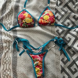 Angel competition fruit candy practice posing bikini suit